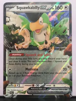 Squawkabilly ex 169/193 Near Mint Condition Card Pokemon TCG! Read Description! - Image 1
