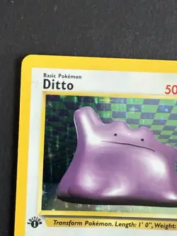 Pokemon Ditto 3/62 Fossil 1st Edition Holo MP - Image 5