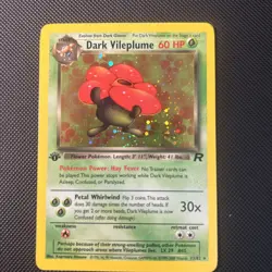 Dark Vileplume - 13/82 Team Rocket 1st Edition Holo Rare Pokemon - LP - Image 1