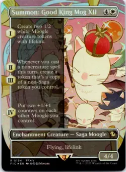 Summon: Good King Mog XII (Borderless) (Foil) Commander: FINAL FANTASY, 194 NM - Image 1