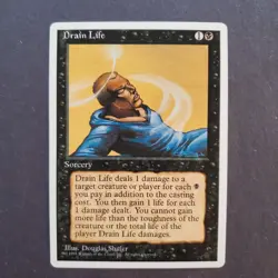 MTG Magic the Gathering Alternate 4th Edition Drain Life NM Near Mint - Image 1