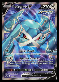 Metagross V 181/198 Ultra Rare Chilling Reign Pokemon Card - Image 1