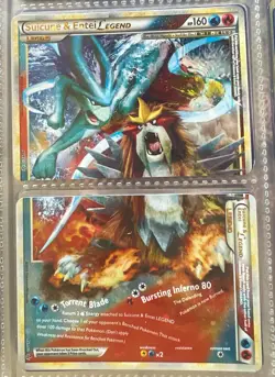 Pokemon TCG Suicune & Entei LEGEND 2010 Holo Full Art 94/95 95/95 Lot - Image 1