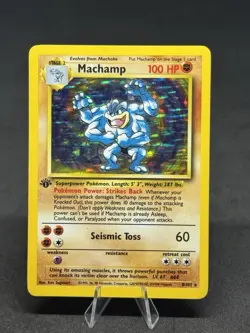 Pokemon TCG Machamp Base Set 8/102 Holo Unlimited Holo Rare - Image 1