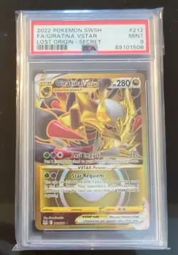 ⭐ Pokemon Giratina VSTAR 212 Lost Origin Secret Rare GOLD PSA 9 Mint Dragon - Image 1