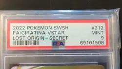⭐ Pokemon Giratina VSTAR 212 Lost Origin Secret Rare GOLD PSA 9 Mint Dragon - Image 3
