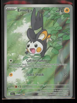 Emolga Illustration Rare Black Bolt 112/086 Holo Lightly Played - Image 1