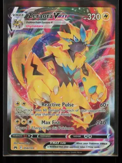 Zeraora VMAX VMAX Rare Crown Zenith 054/159 Holo Near Mint - Image 1