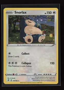 Snorlax Rare Rebel Clash 141/192 (Cosmo Foil) Moderately Played - Image 1