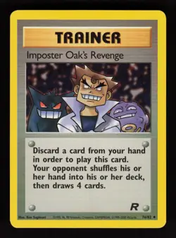 Imposter Oak's Revenge Uncommon Team Rocket 76/82 Moderately Played - Image 1