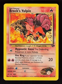 Brock's Vulpix Uncommon Gym Challenge 37/132 Moderately Played - Image 1