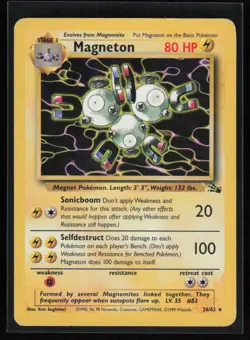 Magneton Rare Fossil 26/62 Heavily Played - Image 1