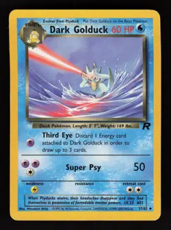 Dark Golduck Uncommon Team Rocket 37/82 Moderately Played - Image 1