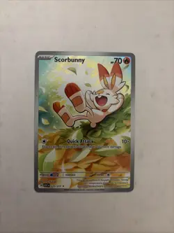 Pokemon TCG Scorbunny 225/217 Full Art Illustration Rare Holo Ascended Heroes - Image 1