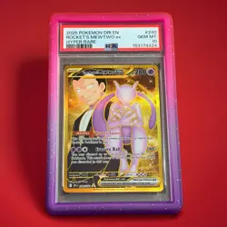 2025 Pokemon Destined Rivals Team Rocket’s Mewtwo ex #240 Hyper Rare PSA Gem 10 - Image 1