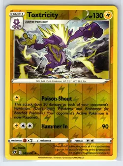 Toxtricity 069/192 Rare Rebel Clash Pokemon Reverse Holo Near Mint - Image 1