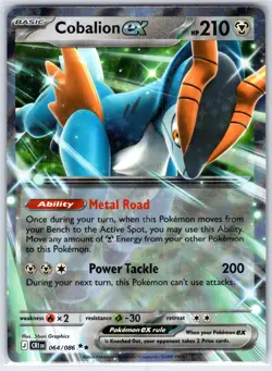 Cobalion ex 064/086 Double Rare Chaos Rising Pokemon Holo Near Mint - Image 1
