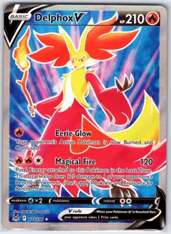 Delphox V 173/196 Ultra Rare Lost Origin Pokemon Holo Near Mint - Image 1