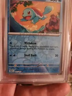 2023 POKEMON MEW EN-151 POKEMON CENTER 151 PRE-ORDER PROMO #007 SQUIRTLE PSA 9 - Image 3