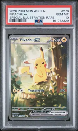 2026 POKEMON ASC EN-ASCENDED HEROES SPECIAL ILLUSTRATION RARE PIKACHU EX PSA 10 - Image 1