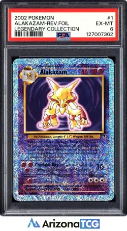 Pokemon 2002 Alakazam 1/110 Reverse Holo Legendary Collection PSA 6 - Image 1