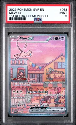 2023 POKEMON SVP EN-SV BLACK STAR PROMO 151 ULTRA-PREM COLL #053 MEW EX PSA 9 - Image 1