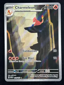 Pokemon TCG Charmeleon Illustration Rare Holo SV 151 2023 #169/165 EN - Image 1