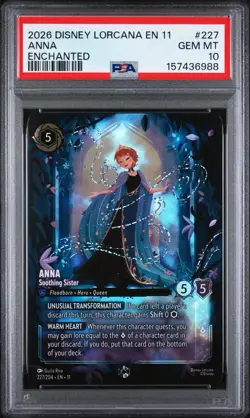 2026 Disney Lorcana Winterspell Anna Soothing Sister Enchanted PSA 10 - Image 1