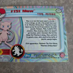 2000 Pokemon TV Animation Edition Series 3 Mew Card #151 - Image 4