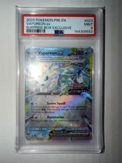 Pokemon Vaporeon Ex 023/131 SURPRISE BOX EXCLUSIVE PROMO Card *MINT PSA 9* - Image 1