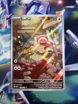 Pokemon Stufful SV04 234/218 Paradox Rift Holo Basic 70 HP Light Punch Flop Card - Image 1