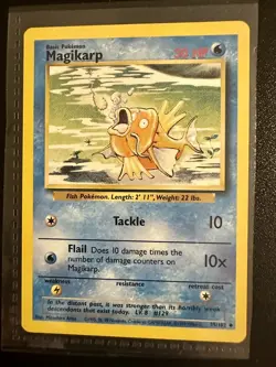 Magikarp Base Set 35/102 Uncommon Pokemon Card Unlimited Edition NM EXC - Image 1