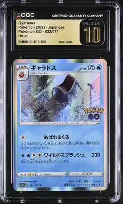 ✨ CGC 10 Pristine Gyarados Holo 022/071 Pokemon Card Pokemon GO s10b - Image 1