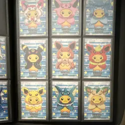 Pokemon Pikachu Costume Card Lot 9x Eevelution. Also Charizard mewtwo poncho - Image 1