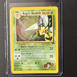 Pokemon TCG Koga's Beedrill Gym Challenge Holo Rare Card 9/132 - Image 1