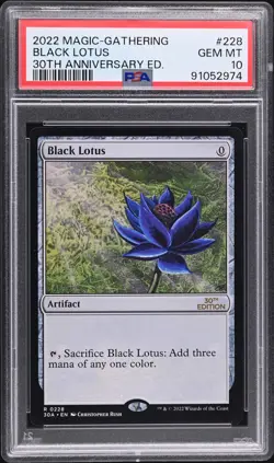 2022 MTG 30TH ANV ED #228 BLACK LOTUS PSA 10 - Image 1