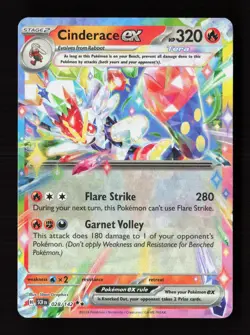 Cinderace ex 28/142 Double Rare Stellar Crown Pokemon Near Mint - Image 1