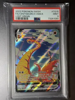 2022 POKEMON SWORD & SHIELD LOST ORIGIN #TG15 FULL ART/CENTISKORCH VMAX PSA 9 - Image 1