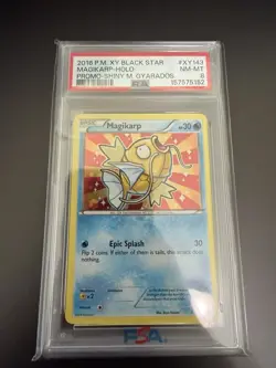 2016 POKEMON XY BLACK STAR PROMO SHINY MEGA GYARADOS #XY143 MAGIKARP-HOLO PSA 8 - Image 1