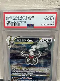 Pokemon PSA 10 Darkrai VSTAR GG50/GG70 Crown Zenith Galarian Gallery GEM MT - Image 4