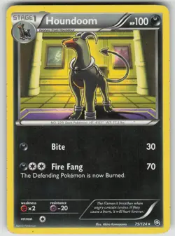 Houndoom 75/124 Rare Dragons Exalted Pokemon Lightly Played - Image 1