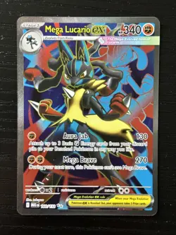 ENGLISH Mega Lucario ex 160/132 Ultra Rare Full Art Pokemon Mega Evolution NM - Image 1