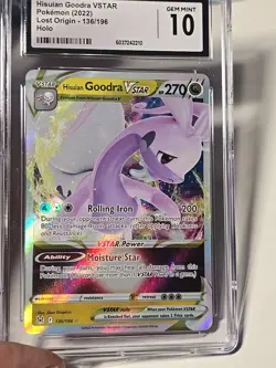 Hisuian Goodra VSTAR Lost Origin 136/196 CGC 10 Gem Mint Ultra Rare Pokemon TCG - Image 2