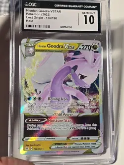 Hisuian Goodra VSTAR Lost Origin 136/196 CGC 10 Gem Mint Ultra Rare Pokemon TCG - Image 3