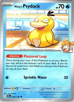 Misty's Psyduck 045/182 Uncommon Destined Rivals Pokemon Near Mint - Image 1