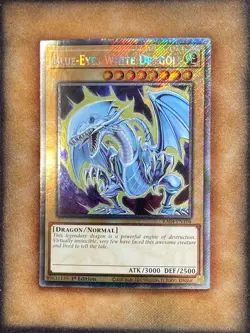 Yugioh Blue-Eyes White Dragon RA04-EN108 Platinum Secret 7th Art Rare 1st Ed NM - Image 1