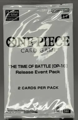 ONE PIECE OP-16 THE TIME OF BATTLE SEALED PRE-RELEASE EVENT PACK ENGLISH - Image 1