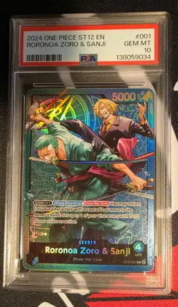 2024 ONE PIECE STARTER DECK ST12-ZORO & SANJI #001 RORONOA ZORO/SANJI PSA 10 - Image 1