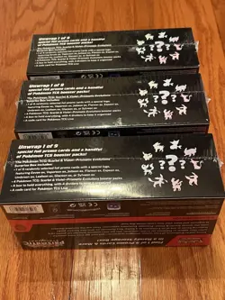 Pokemon Prismatic Evolutions Surprise Box X3 Sealed 12 Booster Packs W/Promo NEW - Image 2