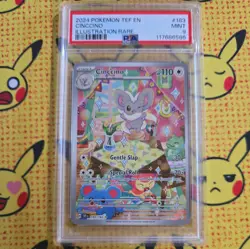 2024 POKEMON TEF EN-TEMPORAL FORCES ILLUSTRATION RARE #183 CINCCINO PSA 9 - Image 1